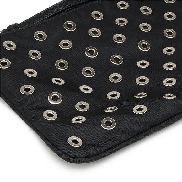Prada Black Wristlet with Silver Eyelets - Picture 8 of 12